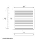 Alumínium szellőzőrács 800x800 mm fehér WDP 800x800