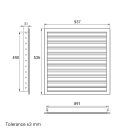 Alumínium szellőzőrács 900x500 mm fehér WDP 900x500