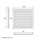 Alumínium szellőzőrács 1000x1000 mm fehér WDP 1000x1000