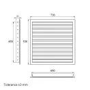 Alumínium szellőzőrács 700x500 mm szürke WDPG 700x500
