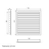 Alumínium szellőzőrács fehér WDP 150x100