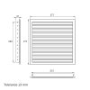 Alumínium szellőzőrács fehér WDP 250x250
