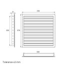 Alumínium szellőzőrács 350x350 mm fehér WDP 350x350