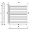 Alumínium szellőzőrács fehér WDP 250x150
