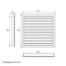 Alumínium szellőzőrács 350x250 mm fehér WDP 350x250