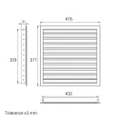 Alumínium szellőzőrács 450x350 mm fehér WDP 450x350