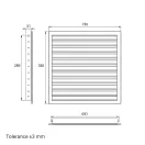 Alumínium szellőzőrács 700x300 mm fehér WDP 700x300