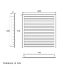 Alumínium szellőzőrács 800x400 mm fehér WDP 800x400