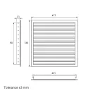 Alumínium szellőzőrács 450x100 mm szürke WDPG 450x100
