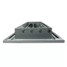 Alumínium szellőzőrács 450x100 mm szürke WDPG 450x100