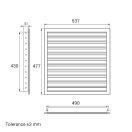 Alumínium szellőzőrács 500x450 mm szürke WDPG 500x450