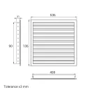 Alumínium szellőzőrács 500x100 mm szürke WDPG 500x100