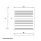 Alumínium szellőzőrács 500x200 mm szürke WDPG 500x200