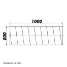 Rozsdamentes acél cső 200 mm, 1m