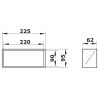 Külső szögletes légcsatornatoldó + visszacsapó szelep 220 x 90 mm
