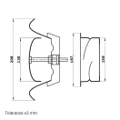 Fekete fém elszívó légszelep 160 mm TVMD O 160