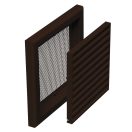 Műanyag szellőzőrács 154x154 mm rovarhálóval  GP 100 N BARNA