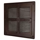Műanyag szellőzőrács 204x204 mm rovarhálóval  GP 150 N BARNA