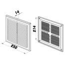 Műanyag szellőzőrács 250x250 mm rovarhálóval  GP 250 N