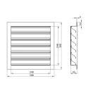 Fém szellőzőrács 250x250