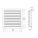 Fém szellőzőrács 315x315