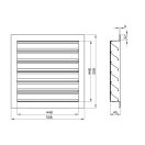 Fém szellőzőrács 450x450