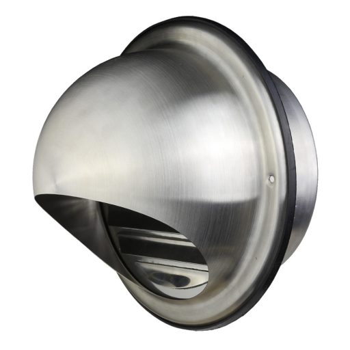 Fém szellőzőrács esővédő előlappal 125 mm ezüst