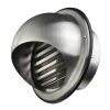 Fém szellőzőrács esővédő előlappal 150 mm ezüst