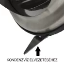 Fém szellőzőrács esővédő előlappal 150 mm ezüst