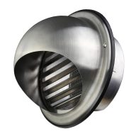 Fém szellőzőrács esővédő előlappal 200 mm ezüst