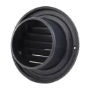 Fém szellőzőrács esővédő előlappal 100 mm fekete