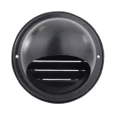 Fém szellőzőrács esővédő előlappal 125 mm fekete