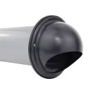 Fém szellőzőrács esővédő előlappal 150 mm fekete