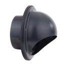 Fém szellőzőrács esővédő előlappal 200 mm fekete