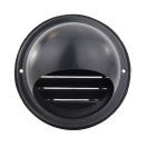 Fém szellőzőrács esővédő előlappal 200 mm fekete