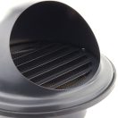 Fém szellőzőrács esővédő előlappal 200 mm fekete