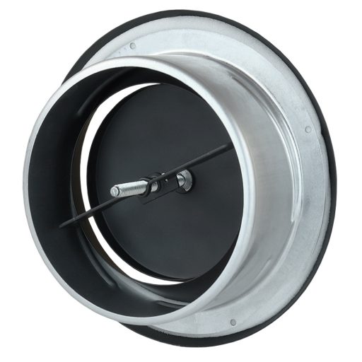 Fekete fém elszívó légszelep 125 mm TVMD O 125