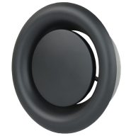 Fekete fém elszívó légszelep 250 mm TVMD O 250