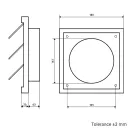 Fém gravitációs zsalus 150 mm szellőzőrács 150 RFN