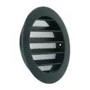 Fém szellőzőrács 80 mm rovarhálóval fekete AVD 80