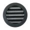 Fém szellőzőrács 100 mm rovarhálóval fekete AVD 100