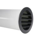 Fém szellőzőrács 125 mm rovarhálóval fekete AVD 125