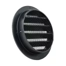 Fém szellőzőrács 150 mm rovarhálóval fekete AVD 150