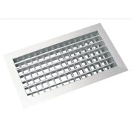 AHVN-W fehér kétsoros alumínium fali rács 400x200