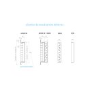 AHVN-W fehér kétsoros alumínium fali rács 1000x300