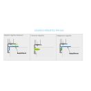 AHVN-W fehér kétsoros alumínium fali rács 1200x250