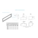 AHVN-W fehér kétsoros alumínium fali rács 1200x400