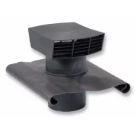 Tetőátvezető 125 mm, fekete, műanyag CTP125B
