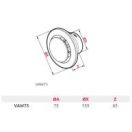 Awenta PRO VAW75 elszívó légszelep közvetlenül a 75mm-es