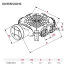 Osztódoboz antibakteriális műanyag  75/125 6 db csonk